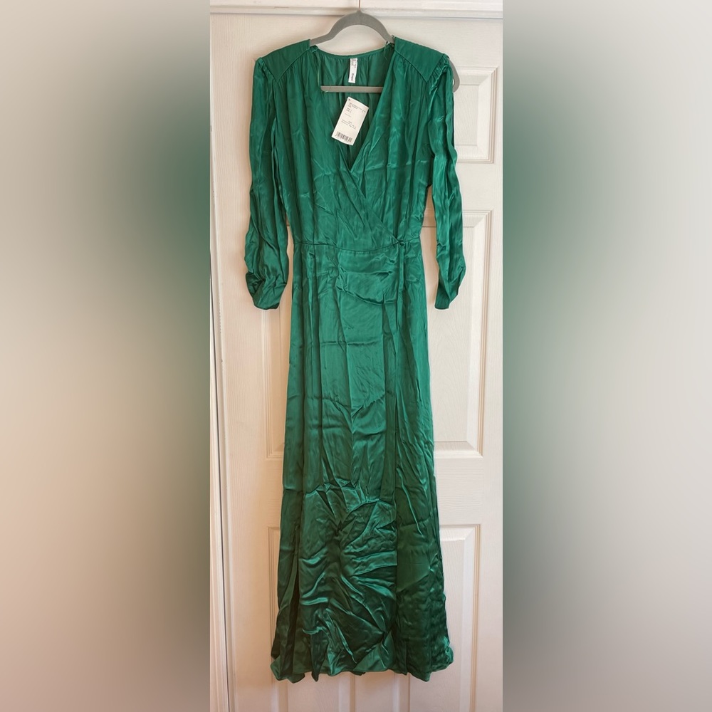 NWT mango emerald green dress